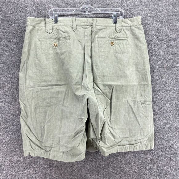 Road Cargo Shorts Men 42 Gray High Rise Flat Front Cotton Pockets Regular Fit - Picture 2 of 10